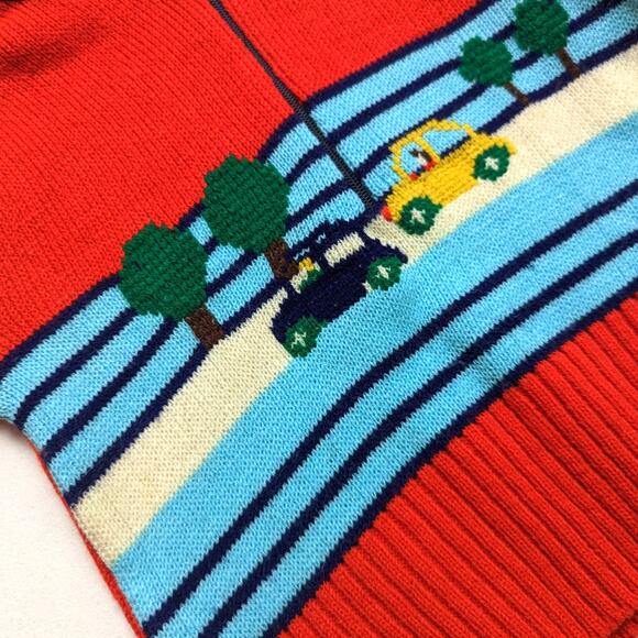 Vintage A Little Angel Hoodie Boys Size 12m Red Car - Picture 2 of 5